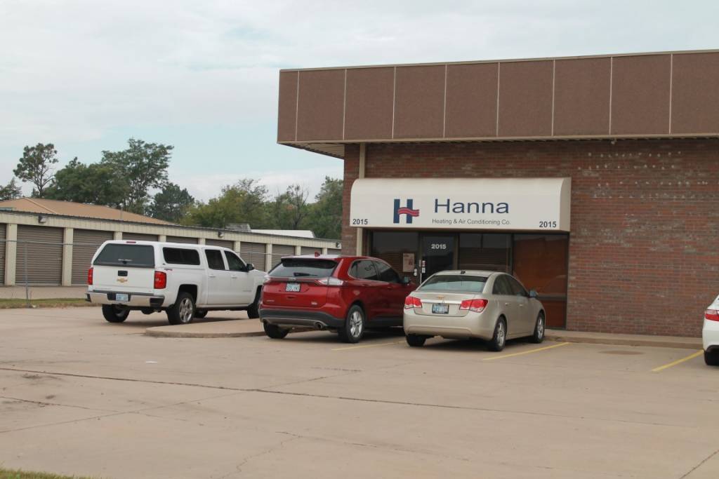 Exterior of Hanna Heating and Air's Andover/East Wichita location, 2015 N. Andover Rd.